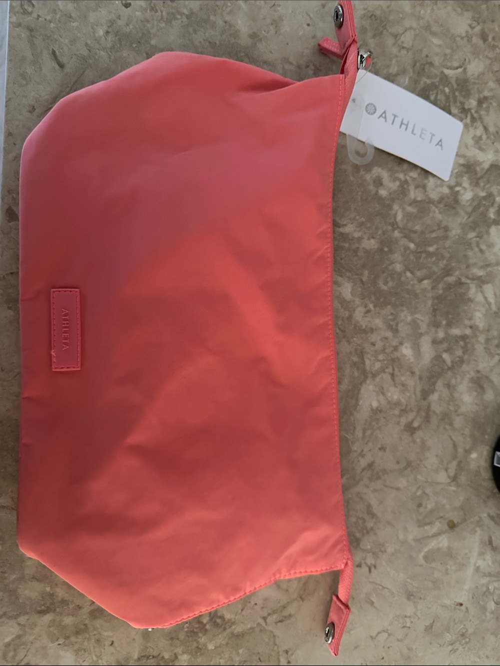 Athleta Coral All About Large cosmetic pouch. NWT $35 retail: